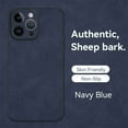 thumbnail image 1 of ELEHOLD for Apple iPhone 11 Pro Classic Business Case Shockproof Luxury Soft Premium PU Leather Slim Business Style with Wireless Charging Back Protective Cover,navyblue, 1 of 6