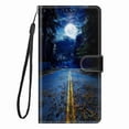 thumbnail image 1 of ELEHOLD for Apple iPhone 11 Pro Max Credit Card Wallet Case, Shockproof Drop Protection Wireless Charging Vegan PU Leather Magnetic Adjustable Stand Cover with Wrist Strap, Night, 1 of 6