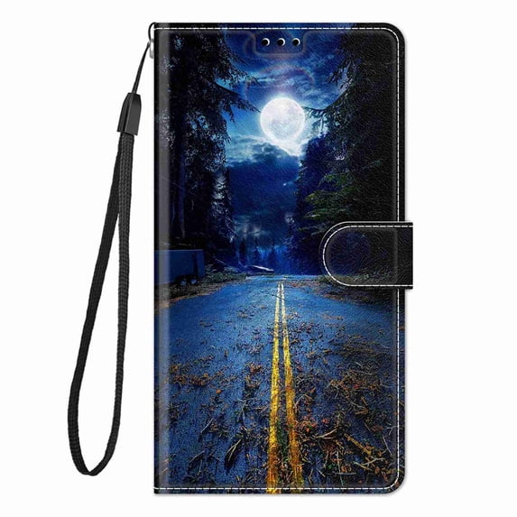 ELEHOLD for Apple iPhone 11 Pro Max Credit Card Wallet Case, Shockproof Drop Protection Wireless Charging Vegan PU Leather Magnetic Adjustable Stand Cover with Wrist Strap, Night