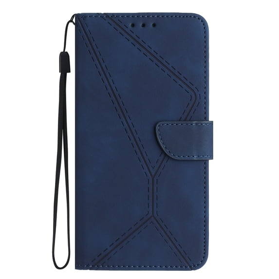 ELEHOLD for Apple iPhone 13 Pro Max Flip Wallet Case, Magnetic PU Leather Wallet Case with Card Holder Kickstand Hand Strap Shockproof Folio Flip Protective Cover, darkblue