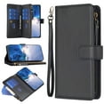 thumbnail image 1 of ELEHOLD for Apple iPhone 13 Pro Max Magnetic Wallet Case, RFID Blocking Wallet Case for Women and Men with 9 Credit Card Holder Zipper Handbag Pocket PU Leather Protective Cover Case, black, 1 of 5