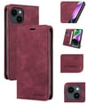 thumbnail image 1 of ELEHOLD for Apple iPhone 14 Plus Wallet Case with RFID Blocking, PU Leather Flip Folio Card Holders RFID Blocking Kickstand Shockproof TPU Inner Shell Phone Cover for Women Men, red, 1 of 8