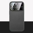 thumbnail image 1 of ELEHOLD for Apple iPhone 14 Pro Carbon Fiber Texture Cover, Slim Thin Shockproof Protective Hybrid Hard PC Soft TPU Bumper Drop Protection Boys Men Phone Cover, Black, 1 of 6