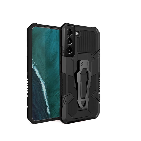 ELEHOLD Armor Case for Samsung Galaxy S23 Plus 6.6",Rugged Hybrid Full Body Protective Case Hidden Kickstand Magnetic Car Mount Anti-Scratch Shockproof Case for Samsung S23+, Black