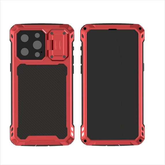 ELEHOLD Armor Case for iPhone 14 Pro with Screen Protector,Camera Lens Cover Stand Function Heavy Duty Rugged Military Grade Shockproof Dustproof Case for iPhone 14 Pro 6.1",Red