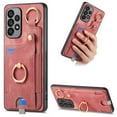 thumbnail image 1 of ELEHOLD Back Wallet Case for Samsung Galaxy A53 5G Premium PU Leather Credit Card Slots Strong Magnetic Compatible with Magnetic Car Mount Holder Finger Ring Holder Stand Drop Protection Case,pink, 1 of 8