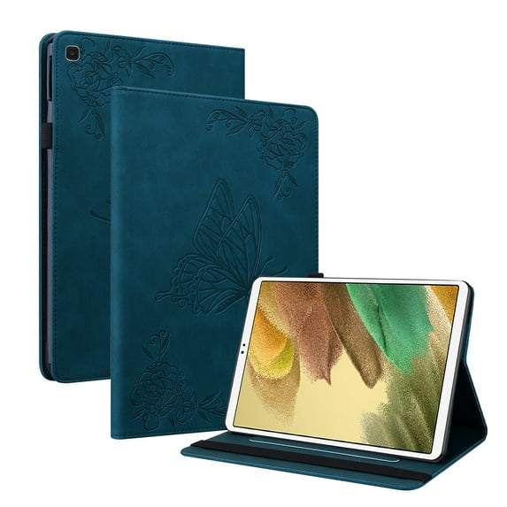 ELEHOLD Butterfly Embossed Luxury Leather Case for Samsung Galaxy Tab A7 Lite 8.7 inch 2021 Model Case (SM-T225/T220) with Card Pockets Stand  Vintage PU Leather Folio Magnetic Cover, Darkblue
