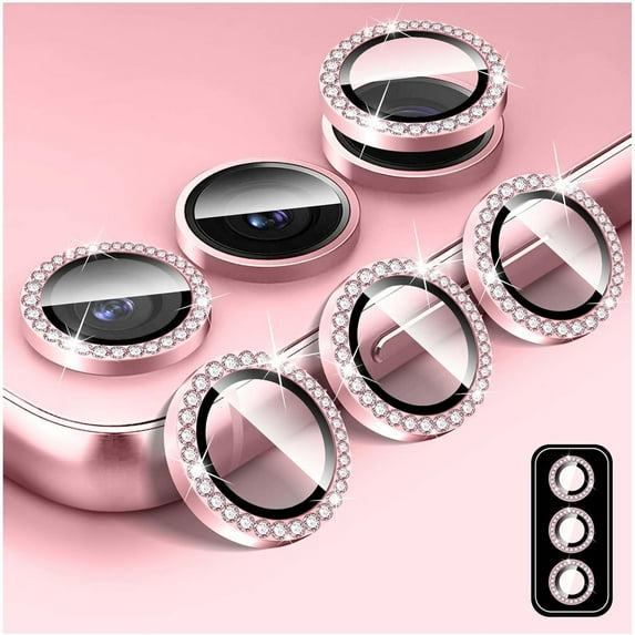 ELEHOLD Camera Protector For Samsung Z Fold 7 2025, Bling Metal Individual Diamond Anti-scratch Camera Lens Protector For Samsung Z Fold 7 2025,Pink