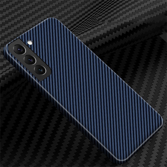 ELEHOLD Carbon Fiber Pattern Case for Samsung Galaxy S23 Plus 6.6", Slim Thin Support Wireless Charging Shockproof Anti-Scratches Protetive Case,Blue