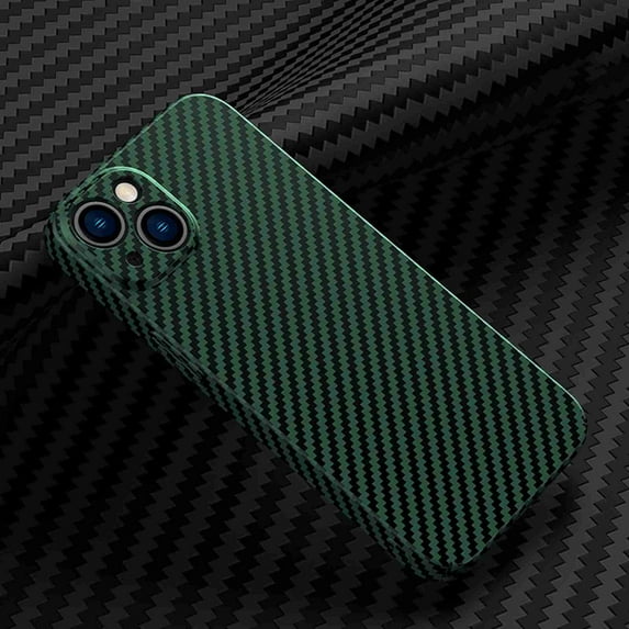 ELEHOLD Carbon Fiber Texture Case for iPhone 15 -6.1", Slim Thin Support Wireless Charging Shockproof Anti-Scratches Protetive Case for iPhone 15,Green