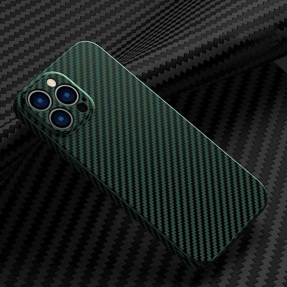ELEHOLD Carbon Fiber Texture Case for iPhone 15 Pro 6.1", Slim Thin Support Wireless Charging Shockproof Anti-Scratches Protetive Case for iPhone 15 Pro,Green