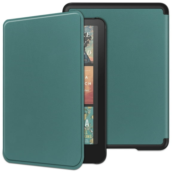 ELEHOLD Case for 7" 12th Generation Kindle Paperwhite/Kindle Colorsoft Signature Edition/Kindle Paperwhite Signature Edition 2024,Folio Slim Lightweight Hard Shell Case Smart Cover,Darkgreen