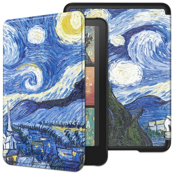 ELEHOLD Case for 7" 12th Generation Kindle Paperwhite/Kindle Colorsoft Signature Edition/Kindle Paperwhite Signature Edition 2024,Folio Slim Lightweight Hard Shell Case Smart Cover,D
