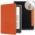 thumbnail image 1 of ELEHOLD Case for 7" 12th Generation Kindle Paperwhite/Kindle Colorsoft Signature Edition/Kindle Paperwhite Signature Edition 2024,Soft Flexible Transparent TPU Back Case with Auto Wake/Sleep,Orange, 1 of 7