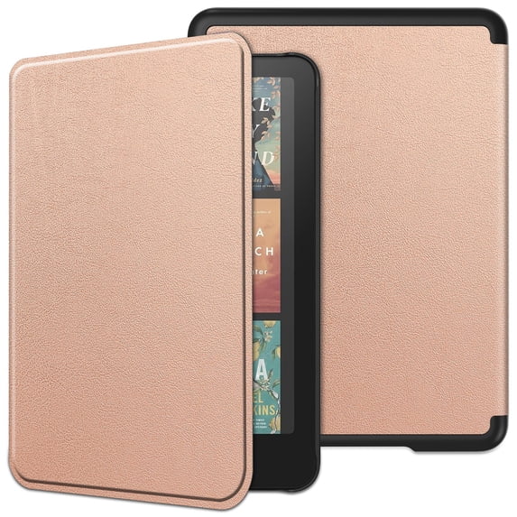 ELEHOLD Case for 7" 12th Generation Kindle Paperwhite/Kindle Colorsoft Signature Edition/Kindle Paperwhite Signature Edition 2024,Folio Slim Lightweight Hard Shell Case Smart Cover,Rosegold