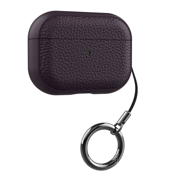 ELEHOLD Case for Airpods 3nd Gen (2021),Compatible with MagSafe Premium Leather Shockproof Protective Case with Ring Buckle for Airpods 3nd Gen (2021),Purple