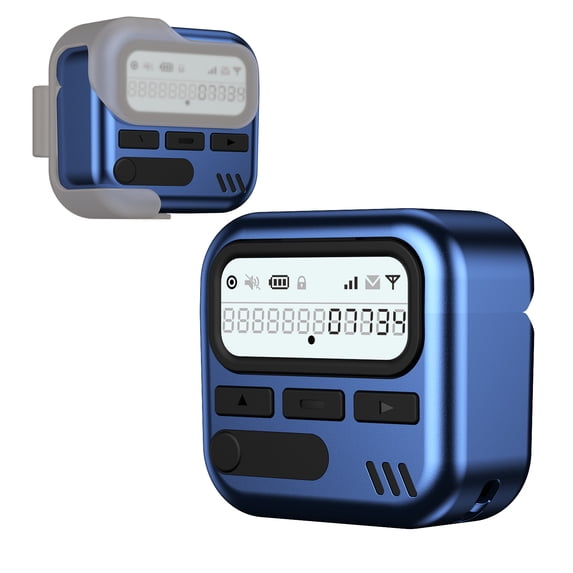 ELEHOLD Case For Airpods Pro 2nd/1st, Cute BB Machine Design Shockproof Protective Cover Wireless Charging Scratch Resistant Keychain Clip for Secure Carrying,Blue