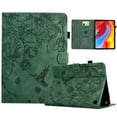 thumbnail image 1 of ELEHOLD Case For Amazon Fire HD 8 (8th/7th/6th Generation) Embossed Flowers and Birds Leather Tablet Case, Slim Back Smart Cover, Full Body Protection, Kickstand,with Card Pocket, Green, 1 of 7