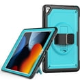 thumbnail image 1 of ELEHOLD Case for Apple iPad 10.2 2021/2020/2019 Pro 10.5'2017)(Air 3 10.5 (2019),Soft TPU Rugged Durable Case with 360° Rotating Hand Strap & Foldable Hidden Stand & Pencil Holder,Lightblue, 1 of 10