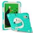 thumbnail image 1 of ELEHOLD Case for Apple iPad 10th Gen, Heavy Duty Shockproof Case with Pencil Holder/Stand/Hand Strap/Shoulder Belt, Rugged Protective Cover for Boys Girls,Mint, 1 of 10