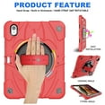 thumbnail image 1 of ELEHOLD Case for Apple iPad Air 11 (2024), Heavy Duty Shockproof Case with Pencil Holder/Stand/Hand Strap/Shoulder Belt, Rugged Protective Cover for Boys Girls,Red, 1 of 9