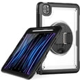 thumbnail image 1 of ELEHOLD Case for Apple iPad Pro 11 2022/2021/2020/2018/air4 10.9/air5,Soft TPU Rugged Durable Case with 360° Rotating Hand Strap & Foldable Hidden Stand & Pencil Holder,Clear, 1 of 10