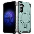 thumbnail image 1 of ELEHOLD Case For Samsung Galaxy S25 Air-Bags Shockproof Magnetic Rugged Case, Ergonomic Non-Slip Cover, Mag Safe Compatible, Midnightgreen, 1 of 7
