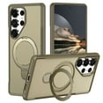 thumbnail image 1 of ELEHOLD Case For Samsung Galaxy S25 Ultra Slim Magnetic Shockproof Rugged Cover, With Adjustable Ring Stand, MagSafe Compatible, Khaki, 1 of 7