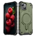 thumbnail image 1 of ELEHOLD Case For iPhone 15 Plus Air-Bags Shockproof Magnetic Rugged Case, Ergonomic Non-Slip Cover, Mag Safe Compatible, Armygreen, 1 of 7