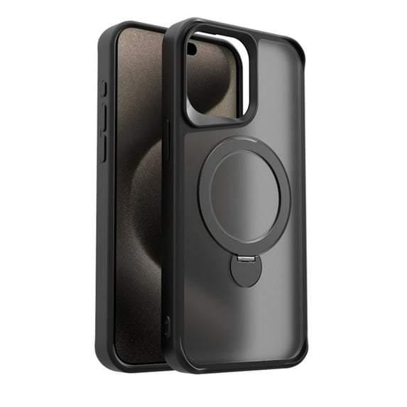 ELEHOLD Case For iPhone 15 Plus Military Grade Shockproof Protective Case Magnetic Ring Stand Rugged Cover, 360° Rotable, Slim&Lightweight, Beige