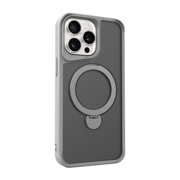 ELEHOLD Case For iPhone 15 Plus Military Grade Shockproof Protective Case Magnetic Ring Stand Rugged Cover, 360° Rotable, Slim&Lightweight, Gray