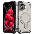 thumbnail image 1 of ELEHOLD Case For iPhone 16 Air-Bags Shockproof Magnetic Rugged Case, Ergonomic Non-Slip Cover, Mag Safe Compatible, Gold, 1 of 7