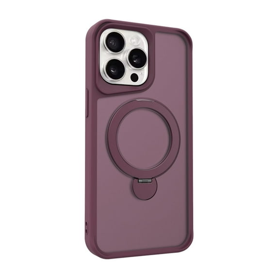 ELEHOLD Case For iPhone 16 Pro Military Grade Shockproof Protective Case Magnetic Ring Stand Rugged Cover, 360° Rotable, Slim&Lightweight, Purple
