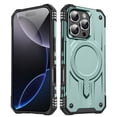 thumbnail image 1 of ELEHOLD Case For iPhone 16e Air-Bags Shockproof Magnetic Rugged Case, Ergonomic Non-Slip Cover, Mag Safe Compatible, Midnightgreen, 1 of 7