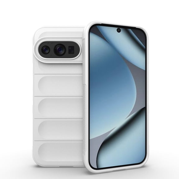 ELEHOLD Case for Google Pixel 10 /10 Pro,Flexible Rugged Protection Shockproof Slim Lightweight Non-Slip Protection Case for Google Pixel 10 /10 Pro,White