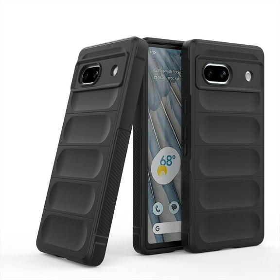 ELEHOLD Case for Google Pixel 7A,Flexible Full Body Protection Precise Camera Hole Shockproof Slim Lightweight Non-Slip Dustproof Case for Google Pixel 7a,Black
