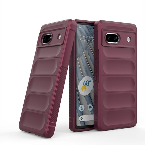 ELEHOLD Case for Google Pixel 7A,Flexible Full Body Protection Precise Camera Hole Shockproof Slim Lightweight Non-Slip Dustproof Case for Google Pixel 7a,Winered