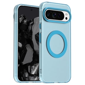 ELEHOLD Case for Google Pixel 9 / 9 Pro Magnetic Shockproof Case Slim Matte Transparent Rugged Cover, Skin Friendy Feel, Compatibel with MagSafe, Blue