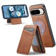 thumbnail image 1 of ELEHOLD Case Google Pixel 9 Pro XL, Premium PU Leather Slim Wallet Case with Card Holder Kickstand Magnetic Cover Compatible with Magsafe,Brown, 1 of 7