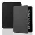 thumbnail image 1 of ELEHOLD Case for Kindle Paperwhite 12th Gen/Signature Edition(12th Gen)/Colorsoft Signature Edition(1st Gen) 2024, Slim Fit Cross-hatched Pattern Leather Shockproof Auto Sleep/Wake Smart Case,Black, 1 of 7