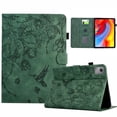 thumbnail image 1 of ELEHOLD Case For Lenovo Tab M10 Gen 3 Embossed Flowers and Birds Leather Tablet Case, Slim Back Smart Cover, Full Body Protection, Kickstand,with Card Pocket, Green, 1 of 10