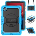 thumbnail image 1 of ELEHOLD Case for Lenovo Tab M11 11inch TB330FU TB330XU,Heavy Duty 3-Layer Protection Case Built-in Screen Protector 360° Rotating Kickstand Handstrap Shoulder Strap Shockproof Cover,Lightblue, 1 of 8