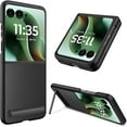 thumbnail image 1 of ELEHOLD Case For Motorola Razr Ultra 2025/Razr 60 Ultra with Built-in Screen Protector, Rugged Shockproof Foldable Invisible Kickstand Non-Slip  Anti-Scratch Full Body Protection Case Cover,A, 1 of 9