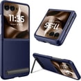 thumbnail image 1 of ELEHOLD Case For Motorola Razr Ultra 2025/Razr 60 Ultra with Built-in Screen Protector, Rugged Shockproof Foldable Invisible Kickstand Non-Slip  Anti-Scratch Full Body Protection Case Cover,Blue, 1 of 9