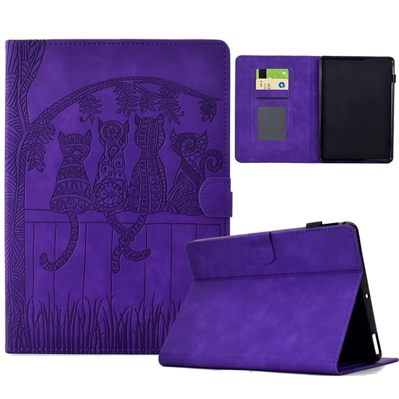 ELEHOLD Case for New Kindle Generation 6"(2024 Release)/Paperwhite 11th Gen 2022 6" R, Slim PU Leather Case with Card Holder Folio Stand Cover ,Purple