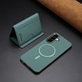 thumbnail image 1 of ELEHOLD Case for Samsung Galaxy A36 5G, 2-in-1 Detachable Magnetic Wallet Case with Card Holder, RFID Blocking Shockproof PU Leather Cover with Kickstand,Green, 1 of 5