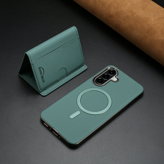 ELEHOLD Case for Samsung Galaxy A36 5G, 2-in-1 Detachable Magnetic Wallet Case with Card Holder, RFID Blocking Shockproof PU Leather Cover with Kickstand,Green