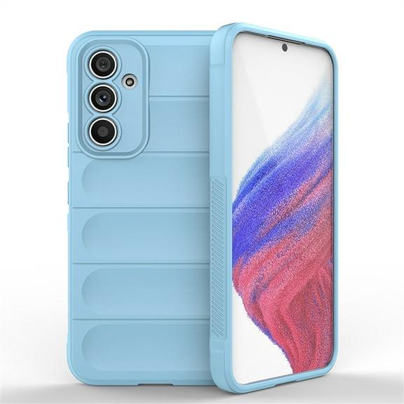 ELEHOLD Case for Samsung Galaxy S23 FE,Flexible Rugged Protection Precise Camera Lens Hole Shockproof Slim Lightweight Non-Slip Dustproof Case for Samsung S23 FE,Blue