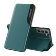 thumbnail image 1 of ELEHOLD Case for Samsung Galaxy S23 FE,Flip Folio Magentic Suction Leather Protective Case Full Body Protection Business Style for Men Women Galaxy S23 FE Case - Cyan, 1 of 8