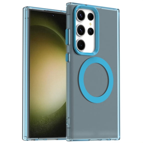 ELEHOLD Case for Samsung Galaxy S23 Plus Magnetic Shockproof Case Slim Matte Transparent Rugged Cover, Skin Friendy Feel, Compatibel with MagSafe, Blue